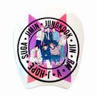 Mousepad BTS Integrantes Branco com Apoio de Pulso