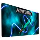 Mousepad Gamer Azul Estampa Jogo Craft Blocos Menino Tapete Para Teclado Computador