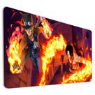Mousepad Gamer Estampa Anime Fogo Laranja Amiga Tapete Para Computador Teclado Acessório