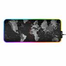 Mousepad Gamer Exbom Mapa-Múndi Borda Led RGB 13 Cores 80x30cm Preto - MP-LED3080C28
