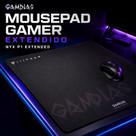 Mousepad Gamer Grande Gamdias NYX P1 Extended 90x30cm Control Antiderrapante Borda Costurada