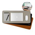 Mousepad Grande De material sintético Ecológico 68x30cm Deskpad Offwhite Cinza Liso