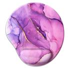 Mousepad HODYXIN 25x22cm com Apoio para Pulso Mármore Roxo