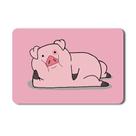 Mousepad Pig Deitado Rosa Antiderrapante em Tecido