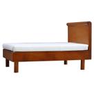 Móveis de casa de bonecas em miniatura, cama individual de madeira, escala 1:12