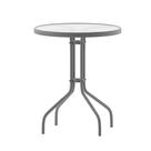 Móveis de mesa Flash Bellamy, vidro temperado redondo, 60 cm