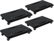 Móveis Dolly Insdawn, pacote com 4 rodas, capacidade de 227 kg, pretos