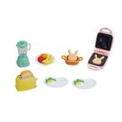 Móveis e decoração de casa de bonecas Calico Critters Breakfast