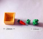Móveis em miniatura bonecas de brinquedo casa acessórios de decoração diy mini rabanete pimenta cesta de vegetais