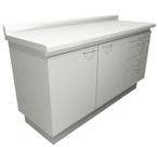Móveis Odontológicos - Triplo Light - Porta/porta/gaveteiro