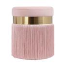 Móveis otomanos TOV Melody Blush Tasseled Velvet