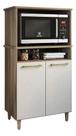 Móveis Paraná Ana Forno Balcão Forno Armário Base Microondas Cozinha Branco 61cm Cor Naturale E Fff White