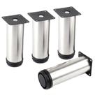 Móveis, pernas de metal, TCHOSUZ, aço inoxidável de 10 cm, pacote com 4