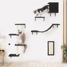 Móvel Escalador para Gato Preto - Design Moderno e Montado na Parede ESOTTE Móvel Escalador para Gato Preto - Design Moderno e Montado na Parede ESOTTE