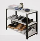Móvel Organizador de Sapatos com Suporte para Celular em Estilo Industrial e Prateleiras Brancas