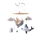 Móvil para Cuna de Bebé EERKEOD Tema Océano con Ballenas de Fieltro Hechas a Mano Móvil para Cuna de Bebé EERKEOD Tema Océano con Ballenas de Fieltro Hechas a Mano
