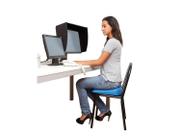 Movin Sit Gymnic 36 x 36cm Azul Assento Inflável Almofada Postural Ergonomia Conforto Coluna