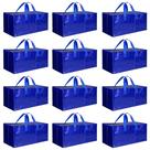 Moving Bags Simple Deluxe, pacote com 12 unidades, extra grandes com alças azuis