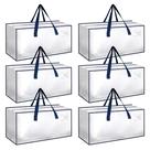Moving Bags Simple Deluxe, pacote com 6, extra grandes com alças brancas