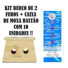 Moxa Bastão Artemísia 10 unidades + Berço 2 Furo Moxa Bastão Artemísia 10 unidades + Berço 2 Furo