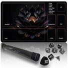 MTG Playmat Extalas TCG com tubo de armazenamento e 7 dados Black Lotus MTG Playmat Extalas TCG com tubo de armazenamento e 7 dados Black Lotus