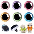 MUCUNNIA 16 peças de 40 mm, olhos de segurança de plástico com glitter 3D para bonecas