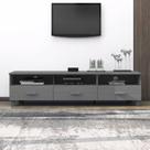 Mueble para TV Casafoyer en Pino Macizo Gris Oscuro 158x40x40 cm Mueble para TV Casafoyer en Pino Macizo Gris Oscuro 158x40x40 cm