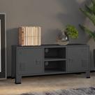 Mueble para TV Casafoyer Industrial en Metal Antracita 105x35x42 cm