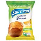 MUFFIN DE BANANA ORGÂNICO SUAVIPAN 40g DISPLAY C 12 UNID.