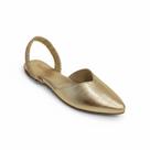 Mule Beira Rio Dourada Brilhante Versatilidade Casual - Mule Beira Rio Dourada Brilhante Versatilidade Casual -