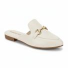 Mule Beira Rio Feminino Branco Off Dourado Casual -