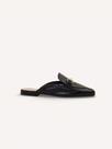 Mule Couro Fivela Preto
