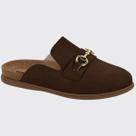 Mule Feminina Flatforme Pepete Botton Ouro Moleca 5826.101.10529 - Mule Feminina Flatforme Pepete Botton Ouro Moleca 5826.101.10529 -