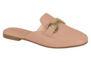 Mule Feminino Beira Rio Bico Fino Conforto Fivela Dourada -