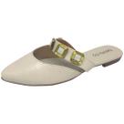 Mule Feminino Bico Fino Elegante Adorno Metalizado Beira Rio