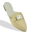 Mule Feminino Confortavel Bico Fino Sapatilha Rasteirinha