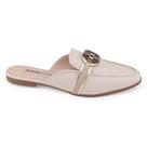 Mule feminino Dakota G9141 Champagne baixo aplique Metal