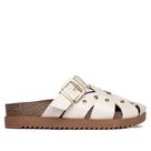 Mule Feminino Moleca Flatform Fivela Dourada Off White Mule Feminino Moleca Flatform Fivela Dourada Off White