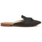 Mule Feminino Sapatilha Sapato Mocassim Muller Bico Fino Entrelaçado Preto