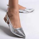 Mule Feminino Sapato Bico Fino Sandália Rasteira Aberto Atrás Slingback Liso Confortável Sola Macia Mule Feminino Sapato Bico Fino Sandália Rasteira Aberto Atrás Slingback Liso Confortável Sola Macia