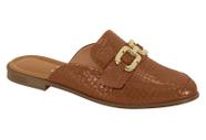 Mule Feminino Vizzano Bico Redondo Com Adorno Marrom