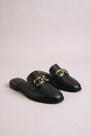 Mule Feminino Vizzano Bico Redondo Com Adorno Preto