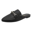 Mules Femininos DREAM PAIRS Pretos com Fivela e Bico Fino Mules Femininos DREAM PAIRS Pretos com Fivela e Bico Fino