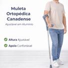 Muleta Canadense Ortopédica Alumínio Ajustável Apoio de Antebraço Adulto