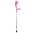 Muleta de aluminio com bracadeira fixa rosa infantil indaia