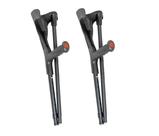 Muletas dobráveis PEPE Mobility para viagens em alumínio x2 pretas Muletas dobráveis PEPE Mobility para viagens em alumínio x2 pretas