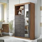 Multi-cômoda 1 Porta 6 Gavetas Marabá com Espelho Multi-cômoda 1 Porta 6 Gavetas Marabá com Espelho