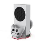 Multifuncional com Luz Led Cooler 2 Ventoinhas Carregador Duplo Controle Para Xbox Series S