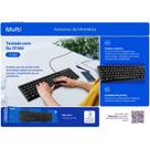 Multilaser Teclado Básico Slim Preto USB Teclas Macias Silenciosas e Resistente Água TC193 Portugês