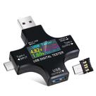 Multímetro digital LCD tipo C USB Tester Eversame 2 em 1